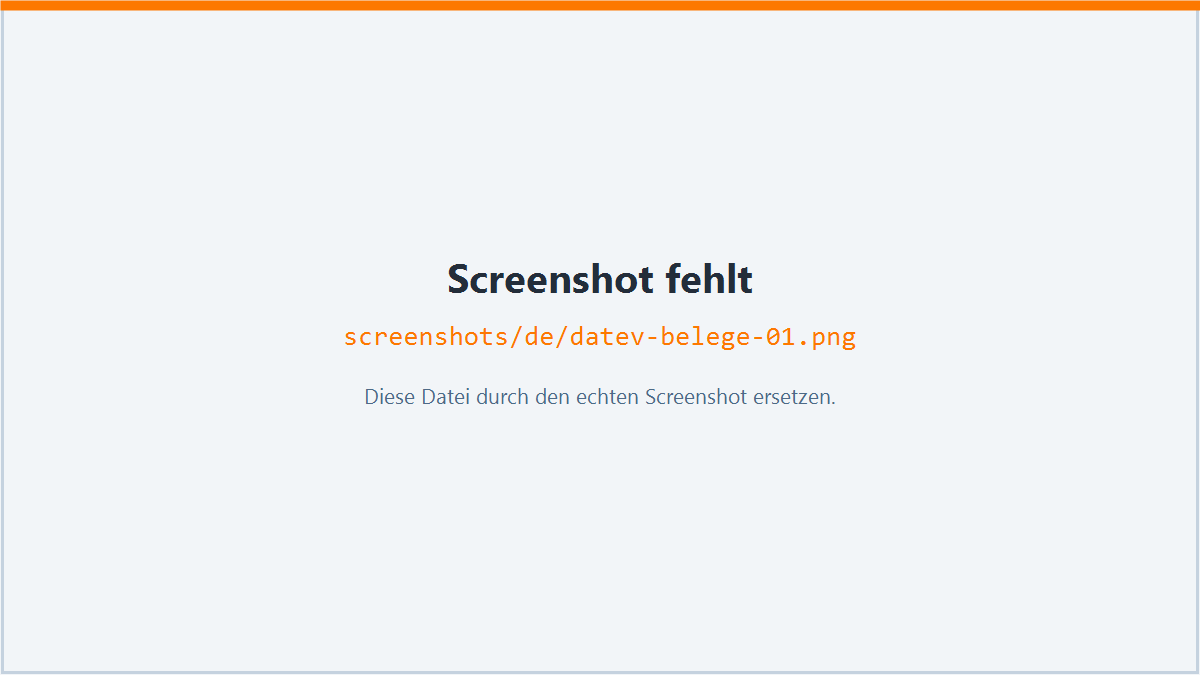 Belege und Belegsatzdaten